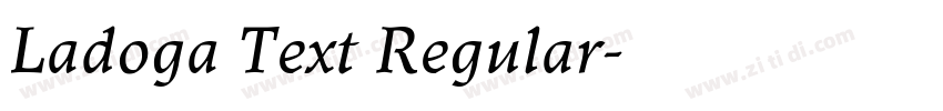 Ladoga Text Regular字体转换